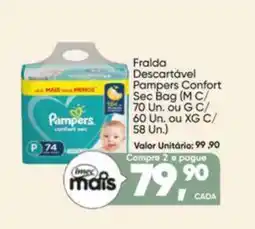Imec Supermercados Fralda descartável pampers confort sec bag oferta