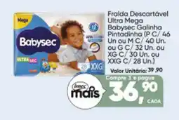 Imec Supermercados Fralda descartável ultra mega babysec galinha pintadinha oferta