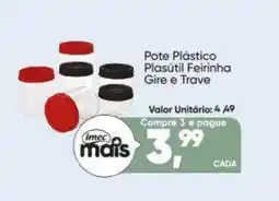 Imec Supermercados Pote Plástico Plasútil Feirinha Gire e Trave oferta