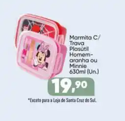 Imec Supermercados Marmita c/ trava plasútil homem-aranha ou minnie oferta
