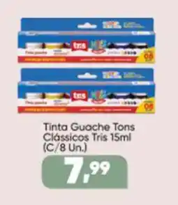 Imec Supermercados Tinta Guache Tons Clássicos Tris oferta