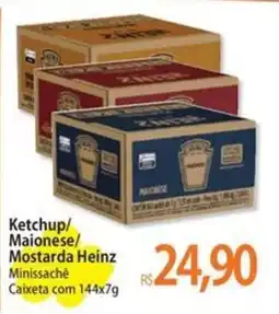 Atacadão Ketchup/ Maionese/ Mostarda Heinz Minissachê oferta