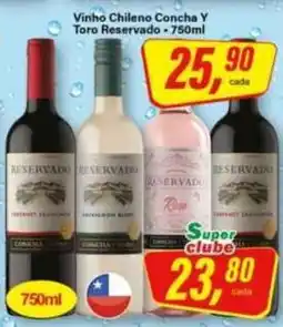 Rede Supermarket Vinho chileno concha y toro reservado oferta