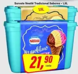 Rede Supermarket Sorvete Nestlé Tradicional Sabores oferta