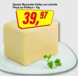 Rede Supermarket Queijo Muçarela Unilac ou Latvida oferta