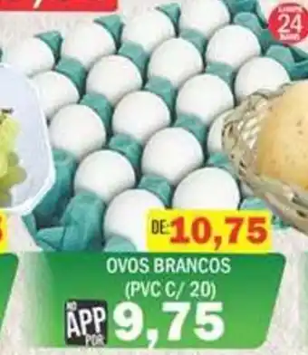 Supermercados Mendonça ovos brancos oferta