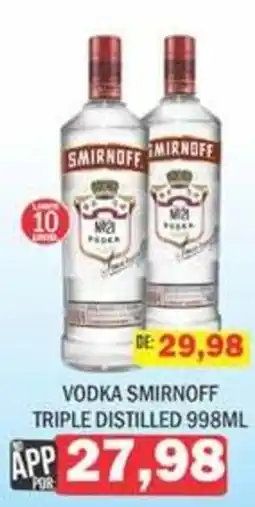 Supermercados Mendonça vodka smirnoff triple distilled oferta
