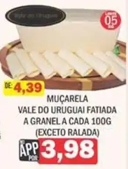 Supermercados Mendonça Muçarela vale do uruguai fatiada oferta