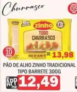 Supermercados Mendonça Pão de alho zinho tradicional tipo barrete oferta