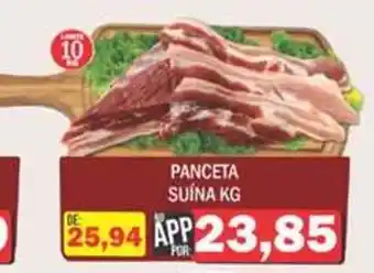 Supermercados Mendonça Panceta suína kg oferta