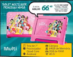 Lojas Cem Tablet multilaser princesas nb418 oferta