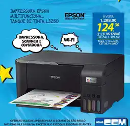 Lojas Cem Impressora epson multifuncional tanque de tinta l3250 oferta