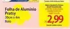 Atacadão Pratsy - folha de aluminio oferta