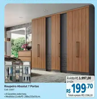 Deltasul Roupeiro Absolut 7 Portas oferta