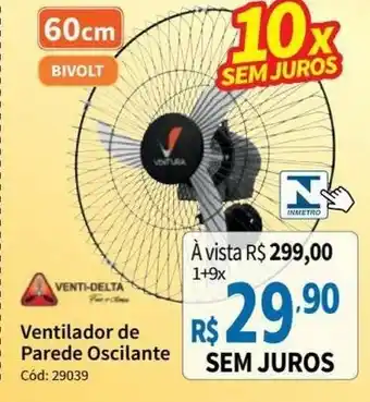 Ventilador de Parede Oscilante