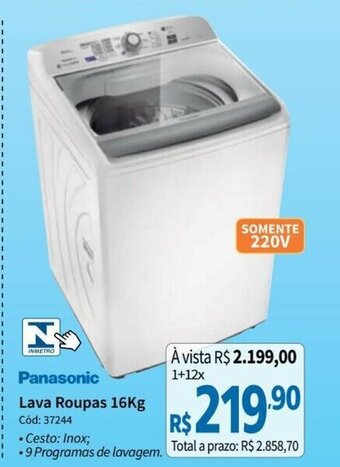 Deltasul Panasonic Lava Roupas 16kg oferta