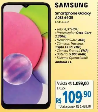Samsung Smartphone Galaxy A03S 64GB