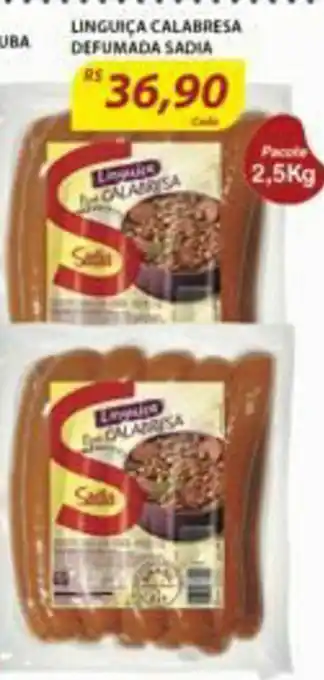 Assaí Atacadista Linguica Calabresa Defumada Sadia 2.5kg oferta