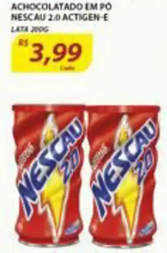 Assaí Atacadista Achocolatado em Po Nescau 2.0 Actigen-E 200g oferta