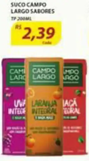 Assaí Atacadista Suco Campo Largo Sabores 200ml oferta