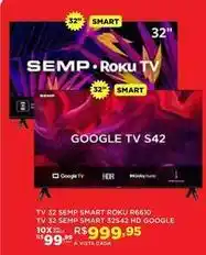 DB Supermercados Smart - tv 32 semp smart roku r6610 oferta