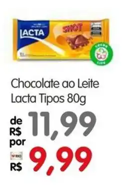 Zona Sul Chocolate ao Leite Lacta Tipos oferta