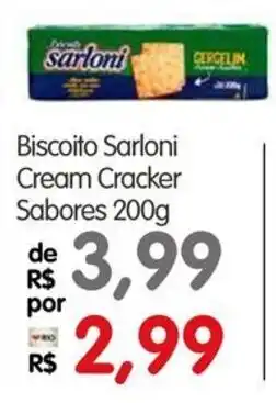 Zona Sul Biscoito Sarloni Cream Cracker Sabores oferta