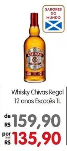 Zona Sul Whisky Chivas Regal 12 anos Escocês 1L oferta