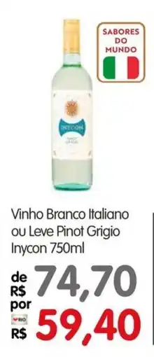 Zona Sul Vinho Branco Italiano ou Leve Pinot Grigio Inycon oferta