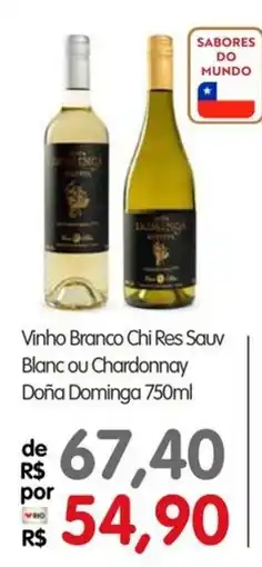 Zona Sul Vinho Branco Chi Res Sauv Blanc ou Chardonnay Doña Dominga oferta
