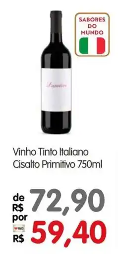 Zona Sul Vinho Tinto Italiano Cisalto Primitivo oferta