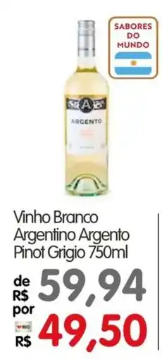 Zona Sul Vinho branco argentino argento pinot grigio oferta