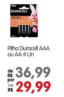 Zona Sul Pilha duracell aaa ou aa 4 un oferta