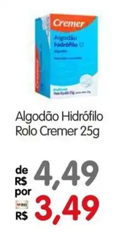 Zona Sul Algodão hidrófilo rolo cremer oferta