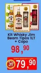 Federzoni Supermercados Kit Whisky Jim Beam Tipos 1LT oferta