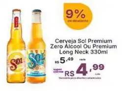 Super Lagoa Cerveja Sol Premium Zero Alcool Ou Premium Long Neck oferta