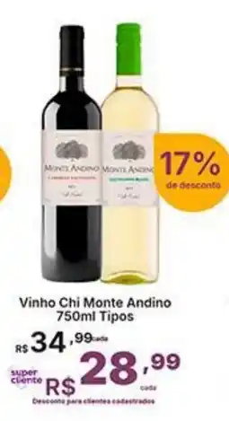 Super Lagoa Vinho Chi Monte Andino 750ml Tipos oferta