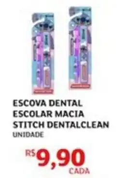 Assaí Atacadista escova dental escolar macia stitch dentalclean oferta