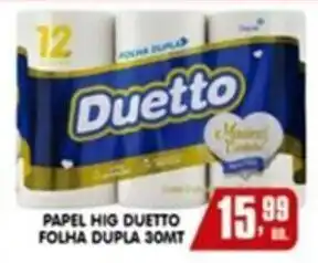 Higa's Supermercado papel hig duetto folha dupla 30mt oferta