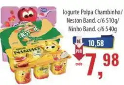 Supermercados BH logurte polpa chambinho/ neston band oferta