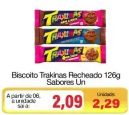 Spani Atacadista Biscoito Trakinas Recheado Sabores Un oferta
