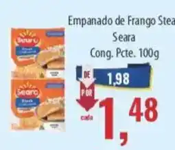 Supermercados BH Empanado de Frango Steak Seara oferta