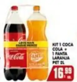Higa's Supermercado Kit 1 coca cola + 1 fanta laranja oferta