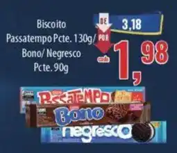 Supermercados BH Biscoito Passatempo Pcte. 130g/ Bono/ Negresco Pcte. 90g oferta