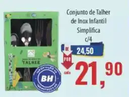 Supermercados BH Conjunto de Talher de Inox Infantil oferta