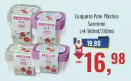 Supermercados BH Conjunto Pote Plástico Sanremo oferta