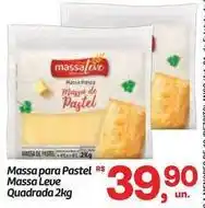 Fort Atacadista Massa leve - massa para pastel quadrada 2kg oferta
