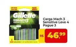 Tonin Superatacado Gillette - carga mach 3 sensitive leve 4 pague 3 oferta