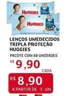 Assaí Atacadista Huggies - lenços umedecidos tripla proteção oferta