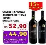 Assaí Atacadista Reserva - vinho nacional tipos oferta